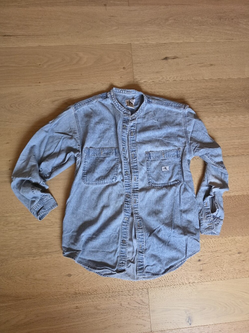 Vintage - Calvin Klein Light Blue Denim Button-Down Shirt